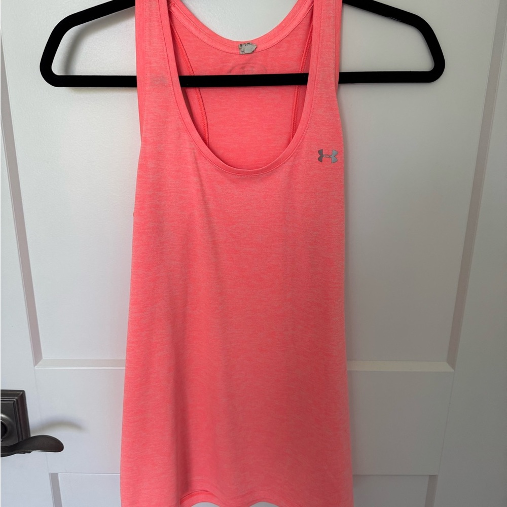 Under Armour Coral Orange Pink Sleeveless Tank Top